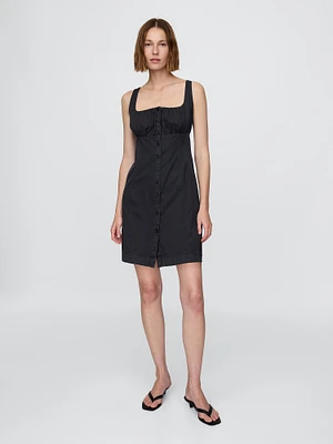 Twill Mini Shirtdress