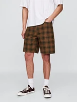 Plaid Canvas Shorts