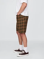 Plaid Canvas Shorts