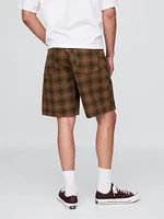 Plaid Canvas Shorts