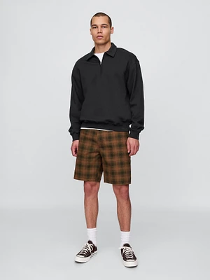 Plaid Canvas Shorts