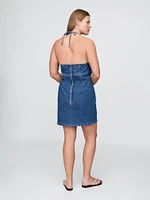 Denim Halter Mini Dress