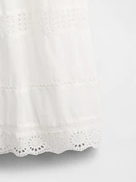 Tiered Lace-Trim Maxi Skirt