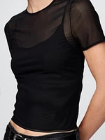 Mesh Cropped T-Shirt