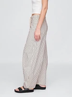 High Rise Denim Stripe Horseshoe Jeans