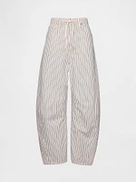 High Rise Denim Stripe Horseshoe Jeans