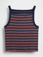 Modern Apron-Neck Crop Tank Top
