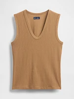 Sheer Modern Rib Tank Top