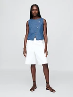Denim Asymmetrical Vest
