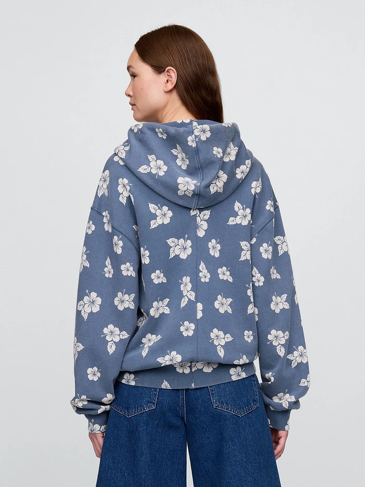 Chandail à capuchon en jersey bouclette épais imprimé Lilo et Stitch pour Adulte