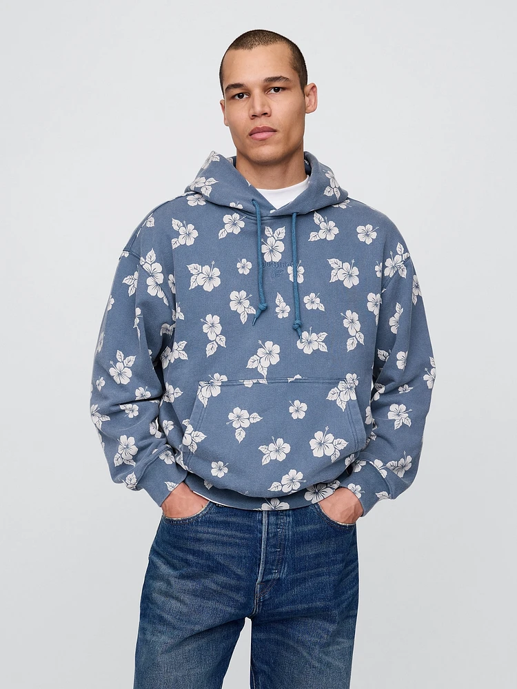 Chandail à capuchon en jersey bouclette épais imprimé Lilo et Stitch pour Adulte