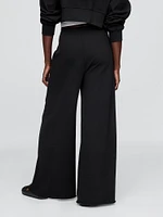 French Terry Wide-Leg Rolled Hem Sweatpants