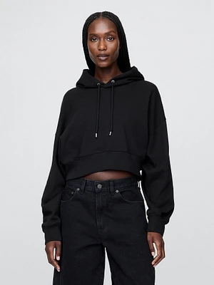French Terry Cropped Oversized Hoodie