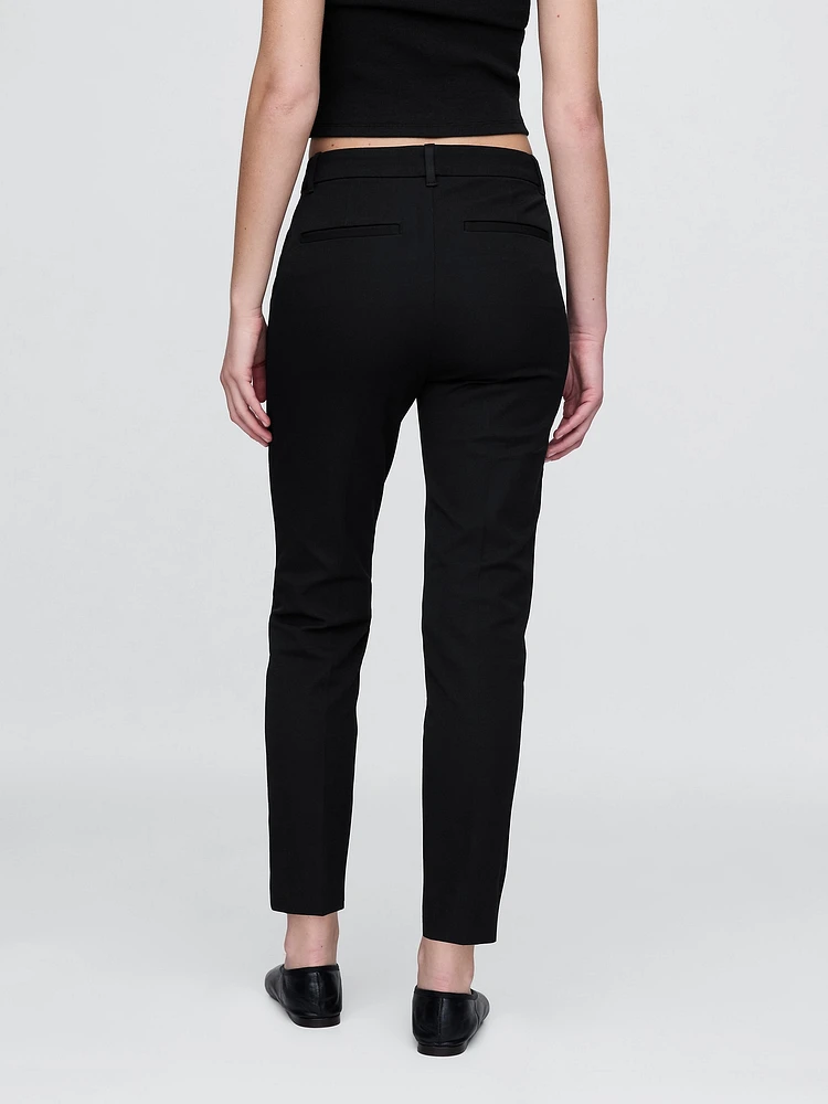 Mid Rise BiStretch Slim Ankle Pants