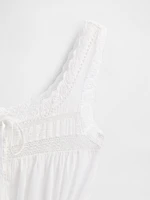 Lace-Trim Peplum Crop Top
