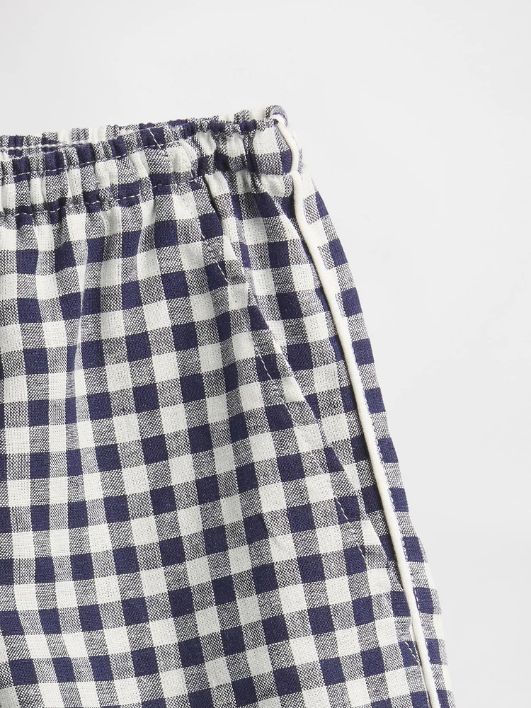 Linen-Blend PJ Shorts