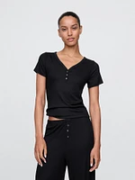 Mini Rib Henley PJ Top