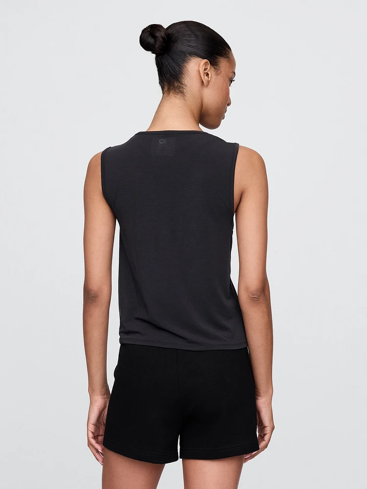 GapFit Breathe Twist-Front Tank Top