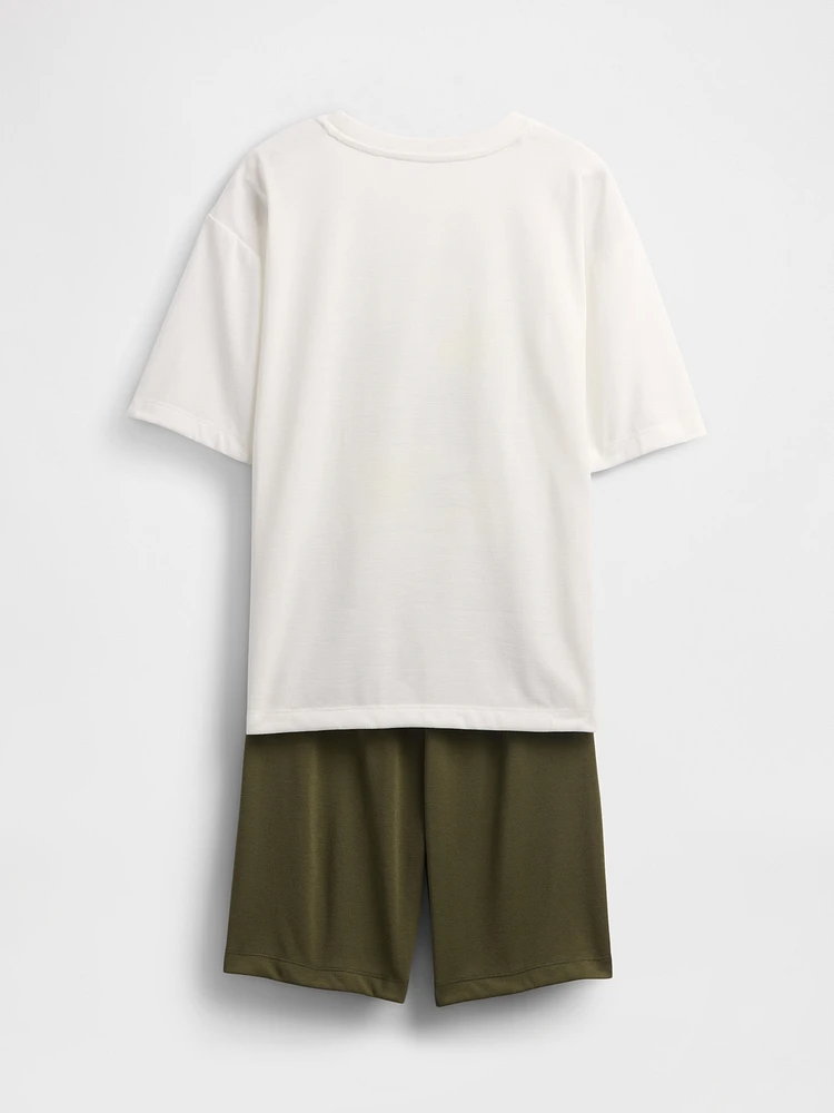 Kids Recycled PJ Short Set