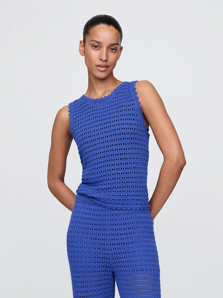 100% Cotton Crochet Tank Top