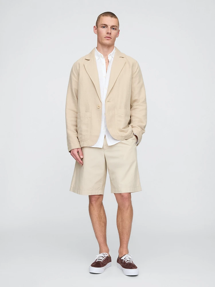 Relaxed Linen-Cotton Blazer