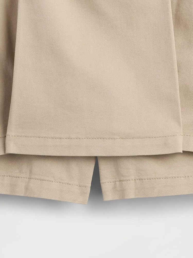 Kids Uniform Pleated Khaki Easy Skort