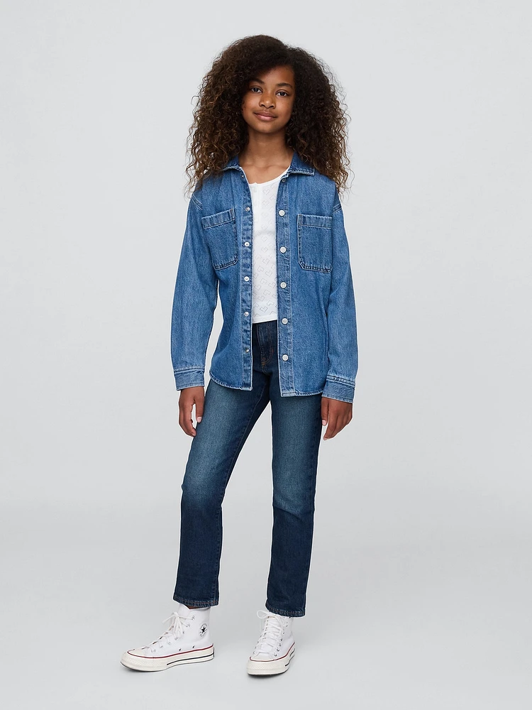 Kids Mid Rise Girlfriend Jeans