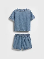 Baby Denim Jersey Outfit Set