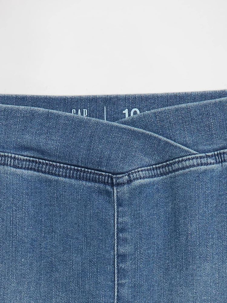 Kids High Rise Crossover Flare Jeans