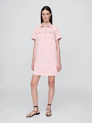 UltraSoft Denim Popover Mini Dress