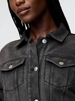 Heavyweight French Terry Denim Cropped Jacket