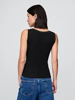 Modern Lace-Trim Tank Top
