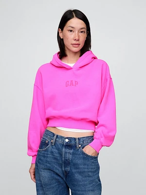 VintageSoft Arch Logo Cropped Hoodie