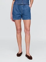 Mid Rise UltraSoft Denim Easy Boxer Shorts