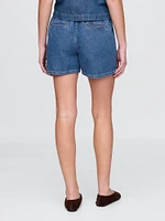 Mid Rise UltraSoft Denim Easy Boxer Shorts