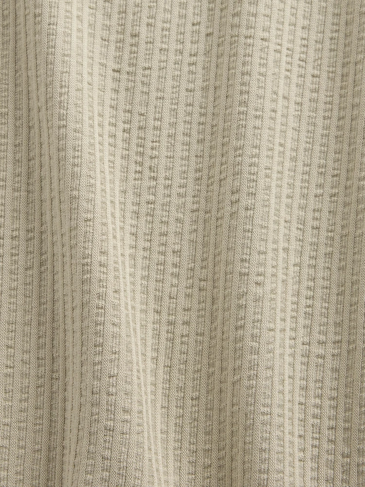 Baby Seersucker Henley Footless One-Piece