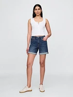 5" Mid Rise Denim Girlfriend Shorts
