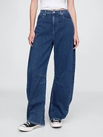 High Rise Knit Horseshoe Jeans