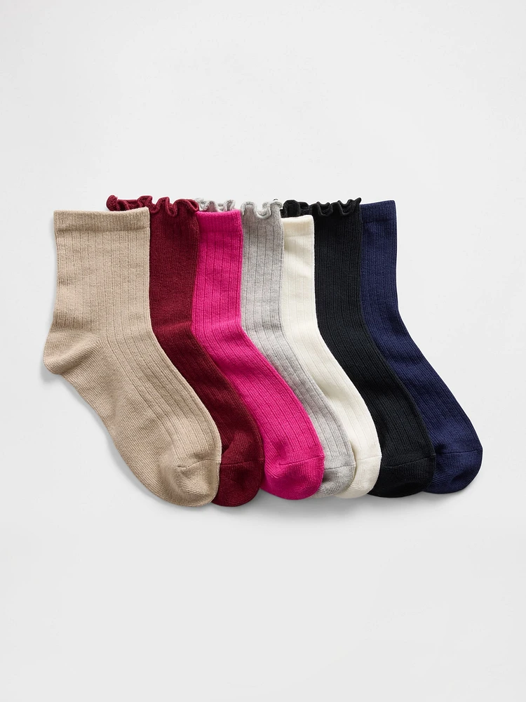 Kids Rib Crew Socks