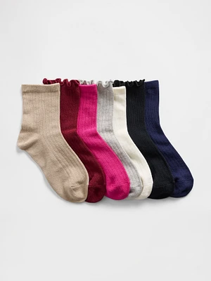 Kids Rib Crew Socks