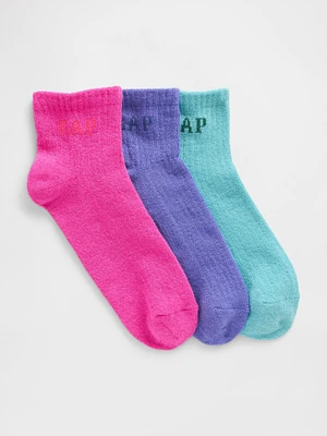 Kids Logo Quarter Crew Socks