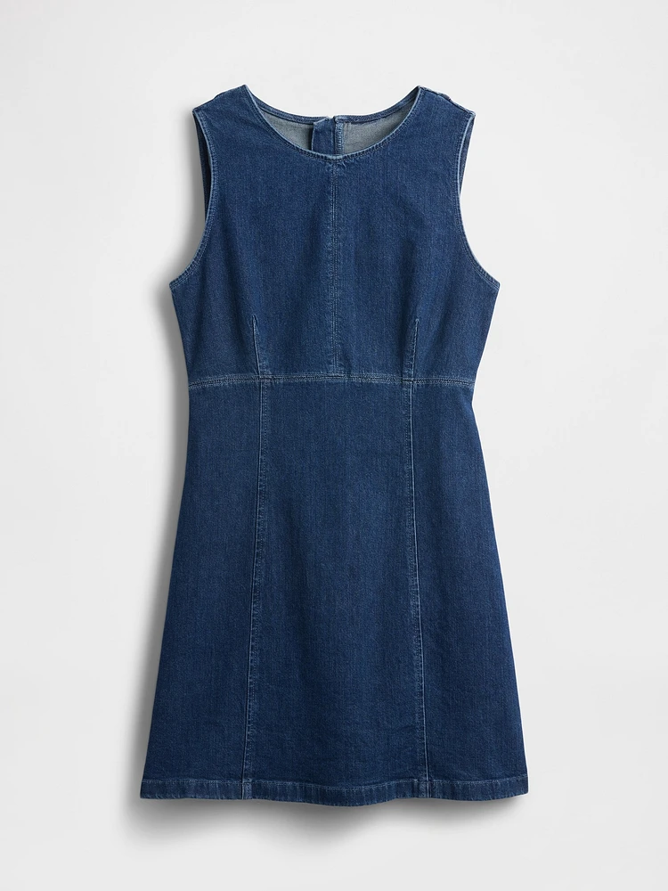 Denim Mini Shift Dress