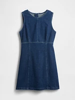 Denim Mini Shift Dress