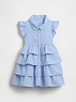Baby & Toddler Poplin Tiered Shirtdress
