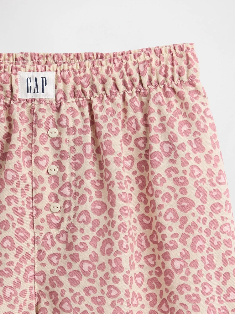 Kids Recycled Flannel PJ Boxer Shorts