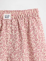 Kids Recycled Flannel PJ Boxer Shorts