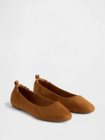 Vegan Suede Ballet Flats