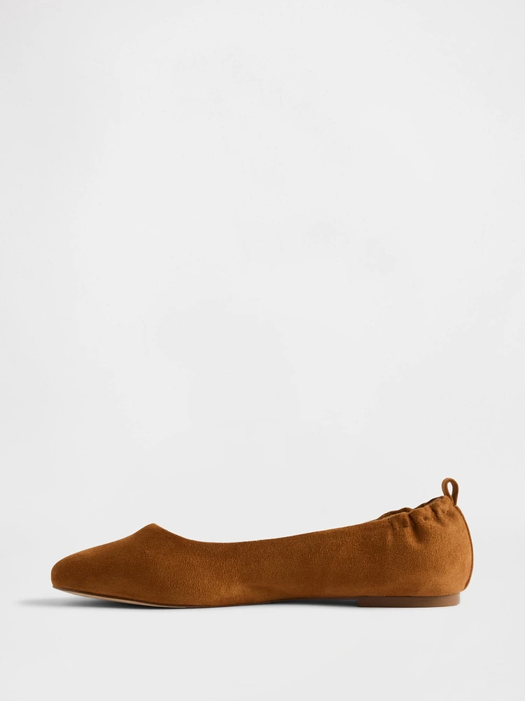 Vegan Suede Ballet Flats