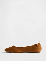 Vegan Suede Ballet Flats