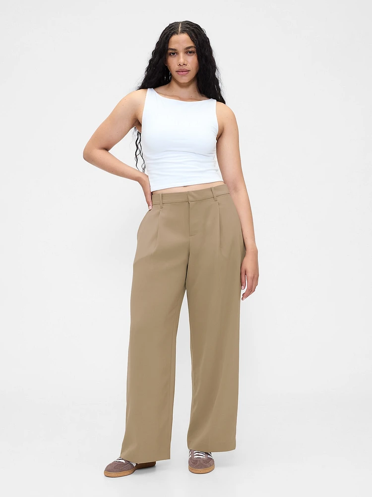 365 Low Rise Pleated Wide-Leg Trousers
